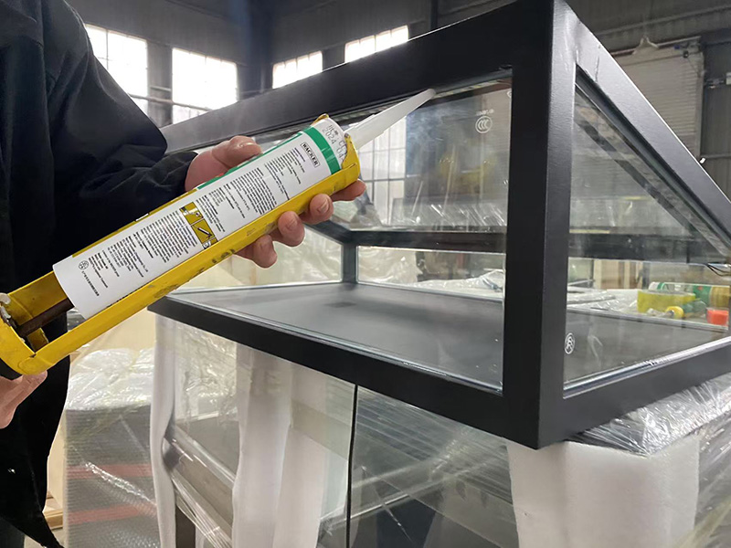 installation of 304 Stainless Steel Display Cabinet