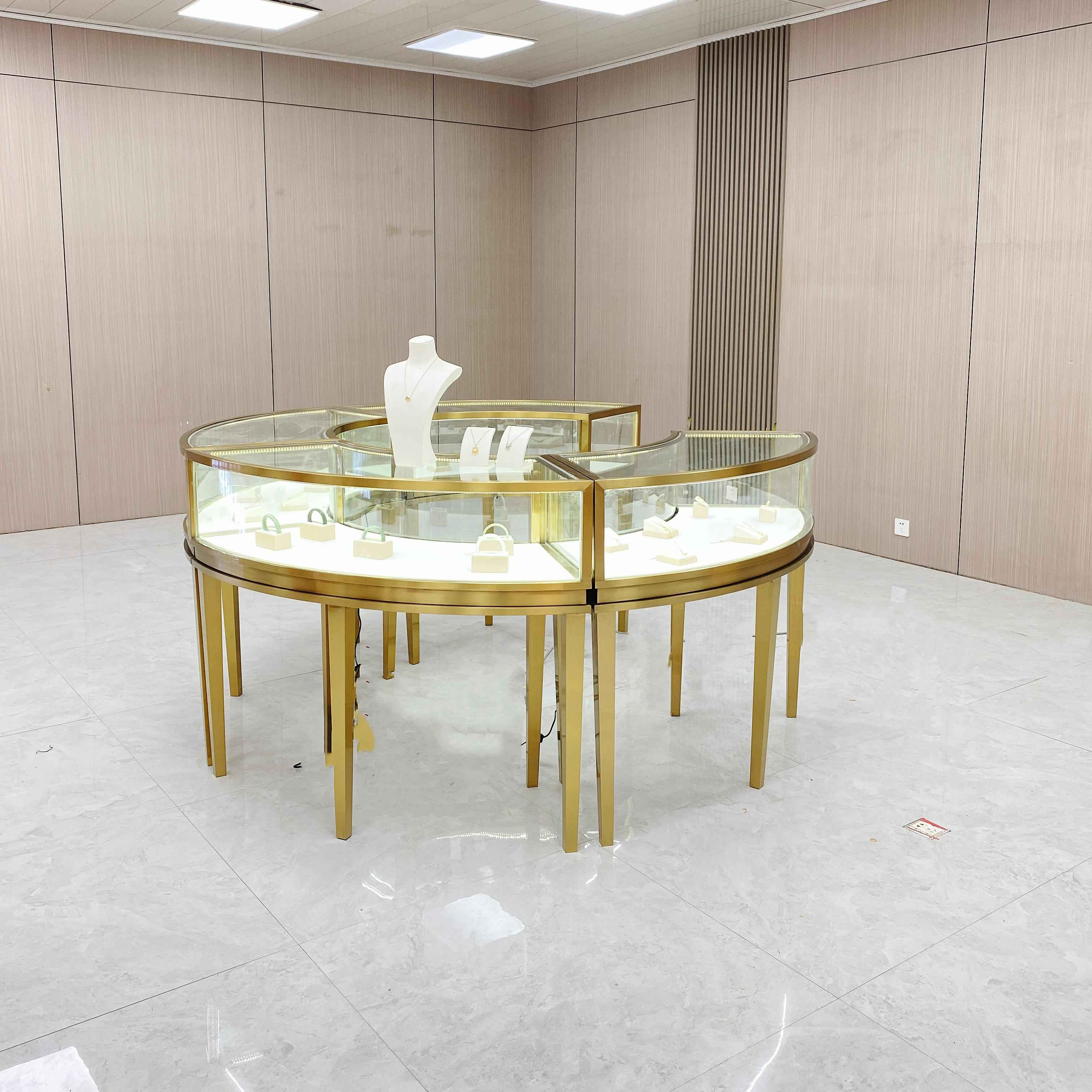 خزانة عرض زجاجية للمجوهرات